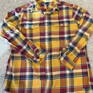 Polo by Ralph Lauren Yellow Multi Plaid Flannel Button-Down-XL